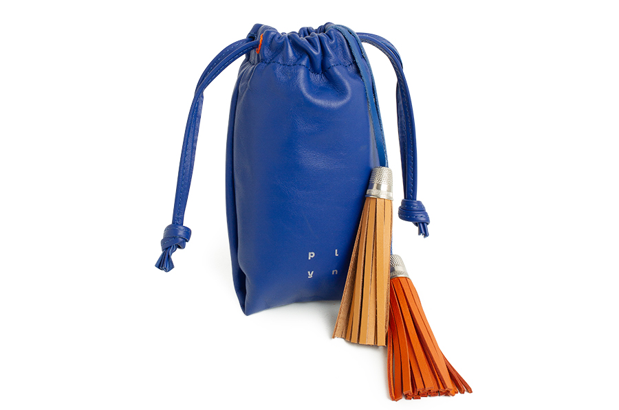 Сумка КИСЕТ синій з натуральної шкіри ручної роботи