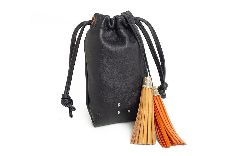 Сумка КИСЕТ чорний з натуральної шкіри ручної роботи