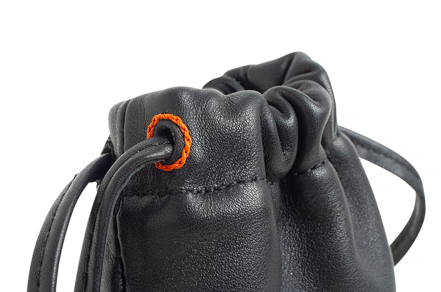 Кисет чорний з натуральної шкіри