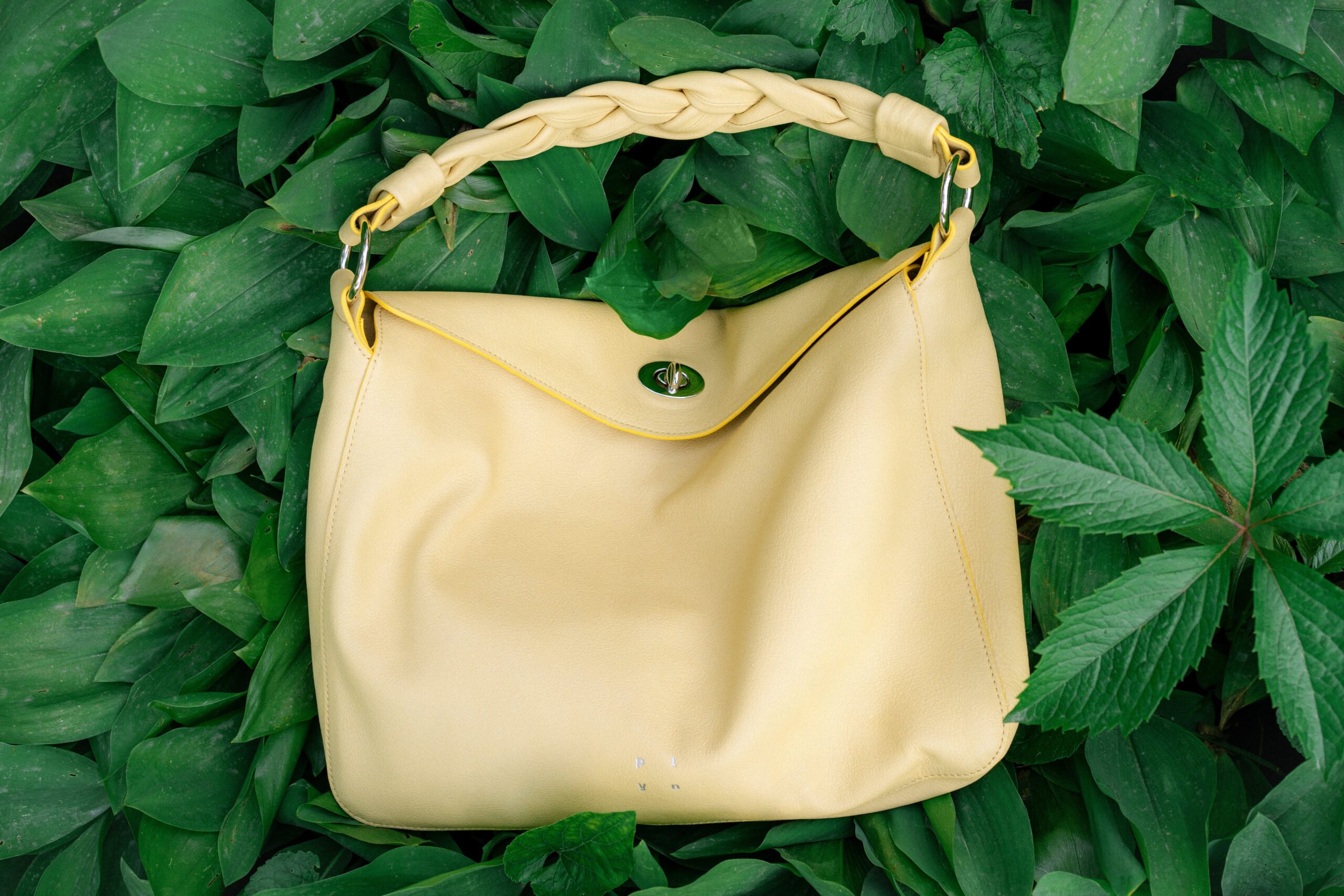 Сумка ХОБО жовта з натуральної шкіри «Вершкове масло» ручної роботи