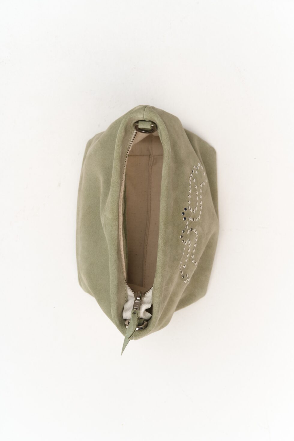 Сумка Пташка кросбоді всередині фісташковий колір