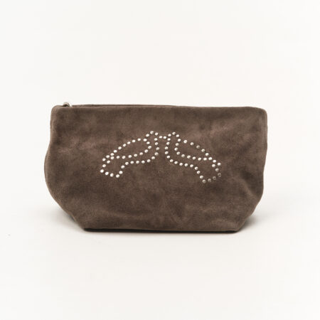 Сіра сумка кросбоді Пташка клатч